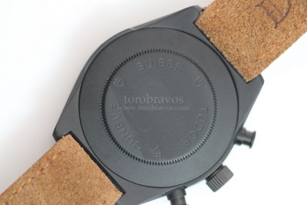 Tudor Black Shield Leather
